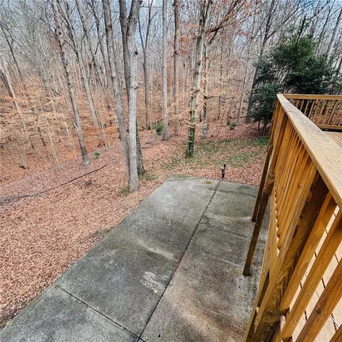 a view of a room with cabinets