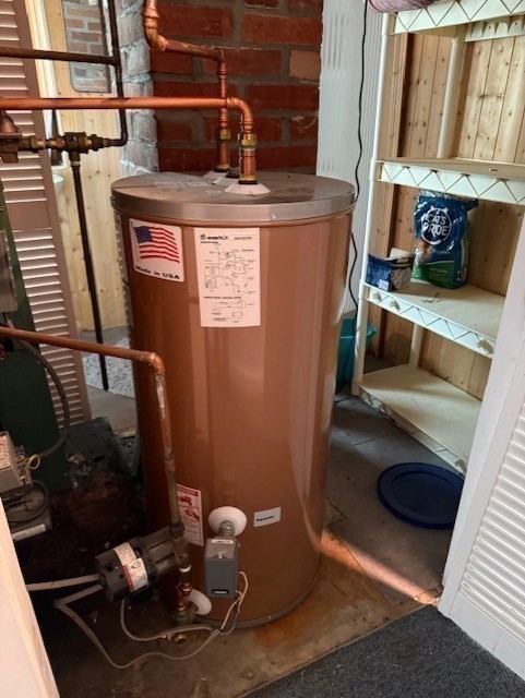 40 Brookline Avenue Hull, MA 02045 - Photo 23 of 24 a room with water heater and wooden cabinets