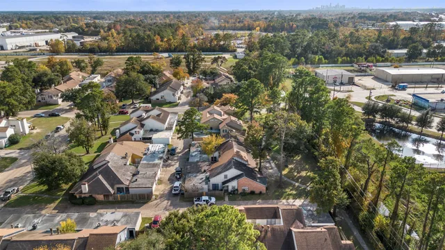 an aerial view of multiple house