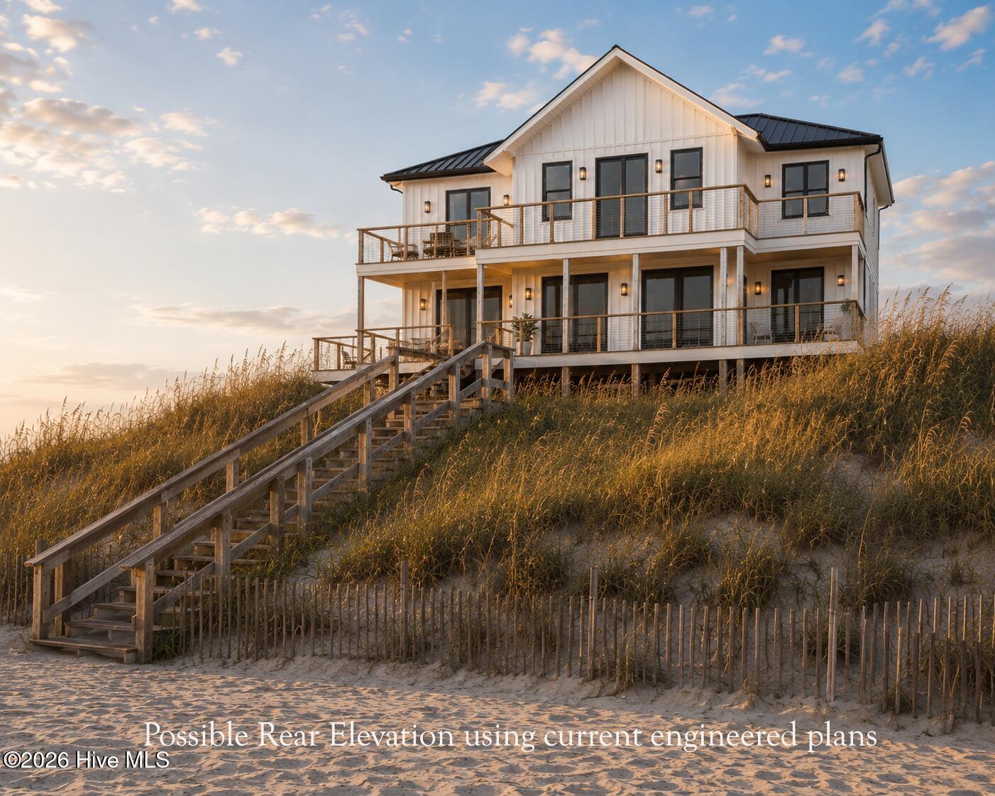 1108 New River Inlet Road North Topsail Beach, NC 28460 - Photo 2 of 9 Example of possible rear elevation if using current engineered plans