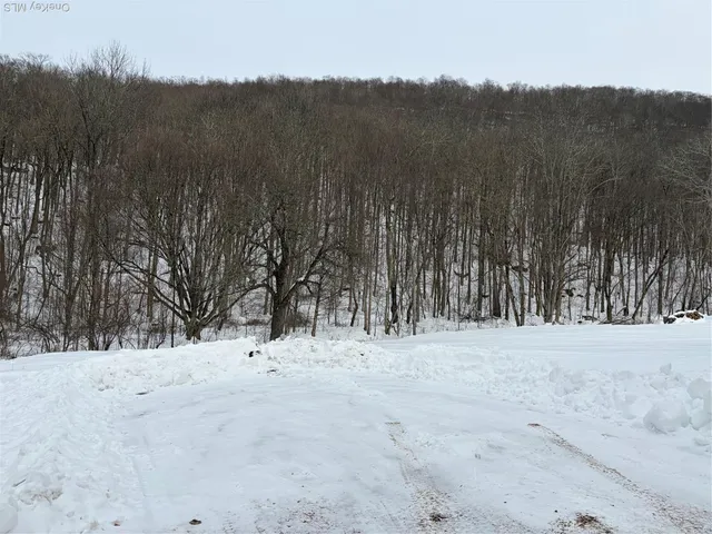 a view of large space with mountain view