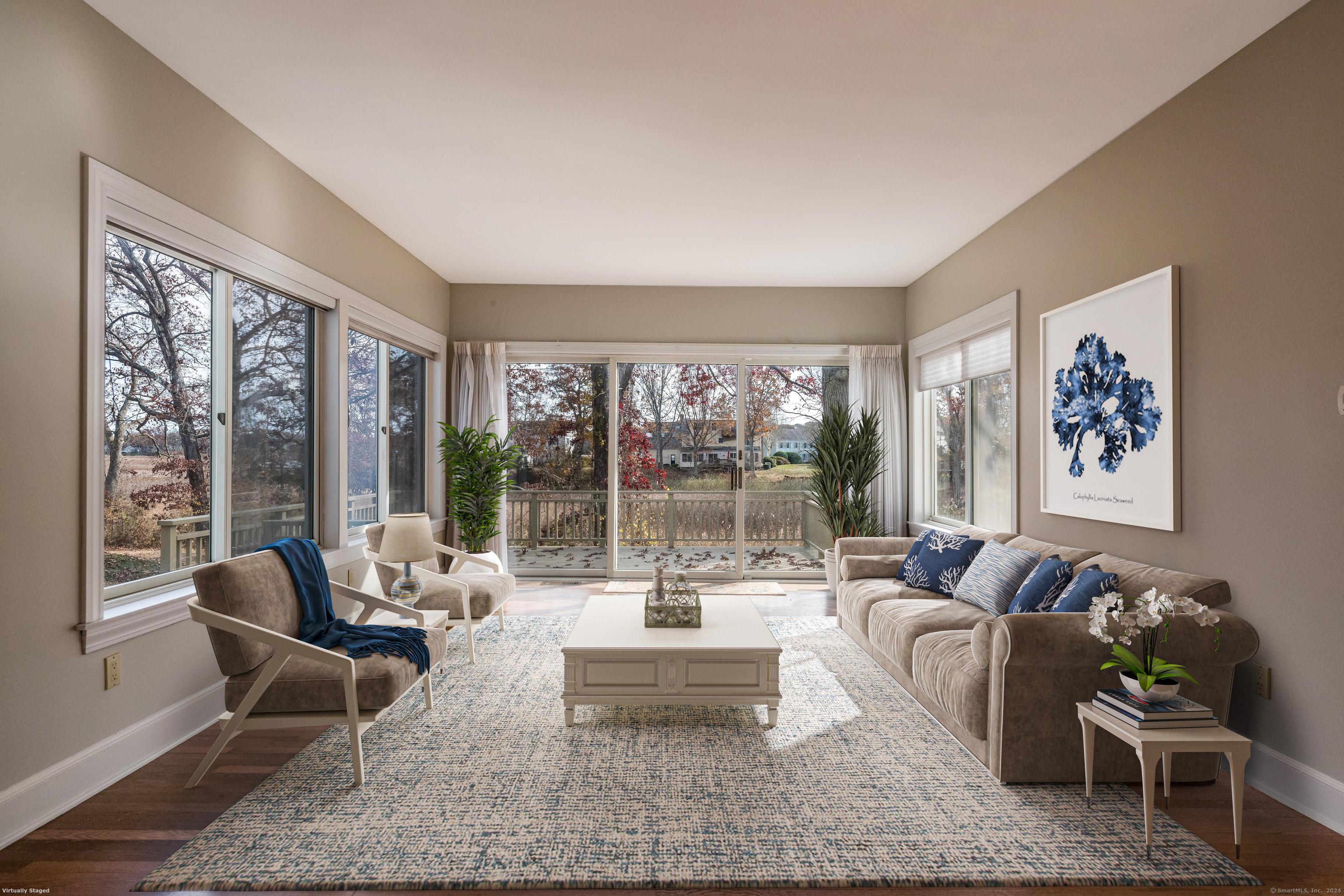 13 Longview Terrace, Unit 13 Madison, CT 06443 - Photo 8 of 31 a living room with furniture and a large window