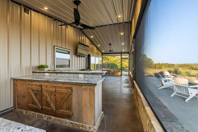 a view of outdoor space with a garden