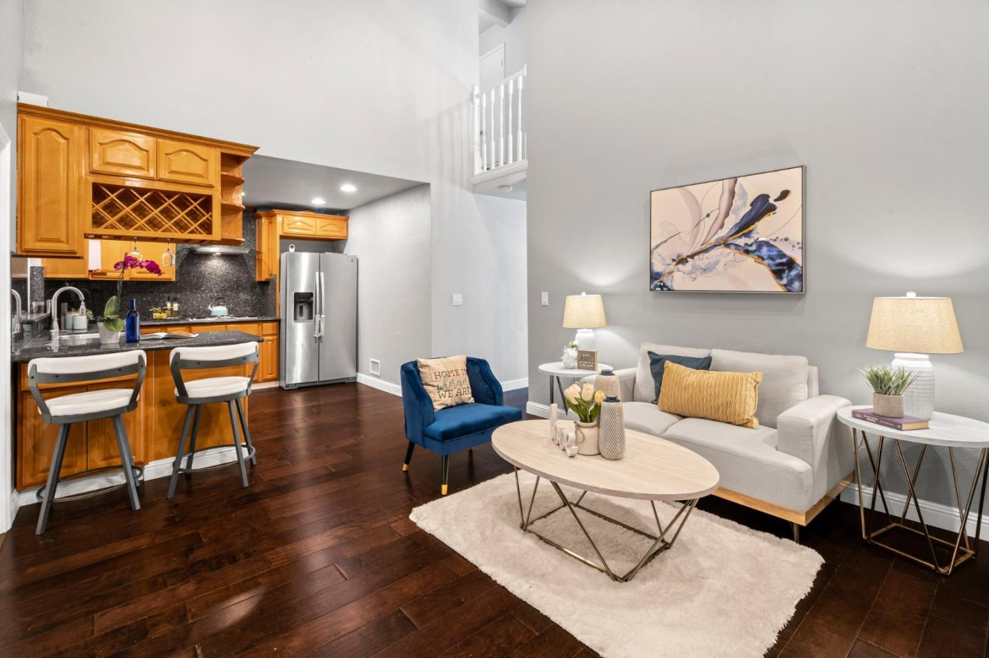 489 Hassinger Road San Jose, CA 95111 - Photo 11 of 41 a living room with furniture a lamp and wooden floor