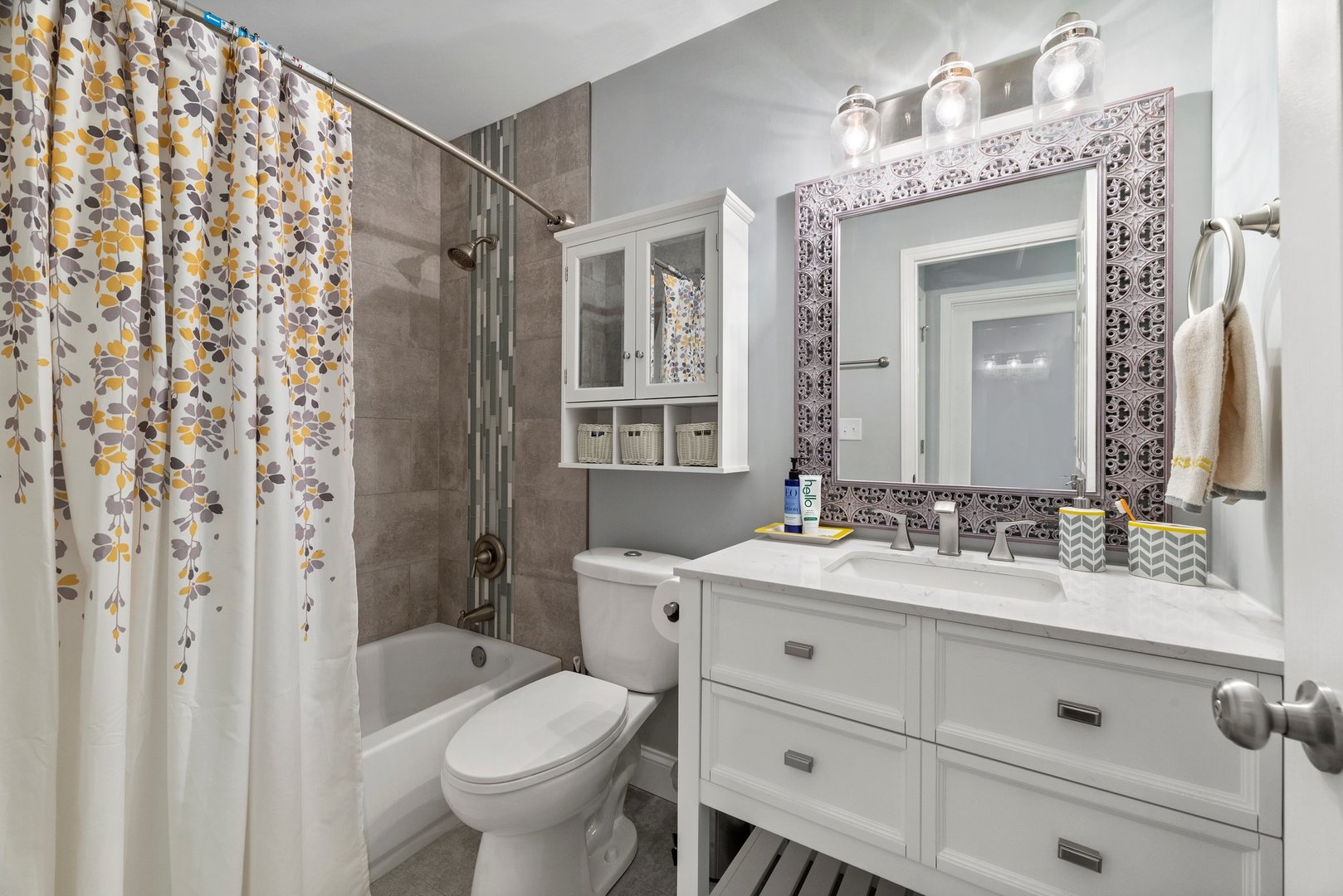 1641 Timber Trail, Unit A Wheaton, IL 60189 - Photo 11 of 16 a bathroom with a double vanity sink mirror and toilet