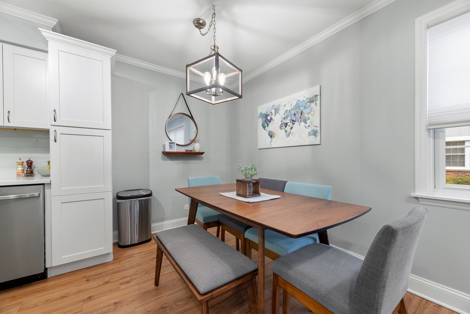 1641 Timber Trail, Unit A Wheaton, IL 60189 - Photo 5 of 16 a view of a dining room with furniture wooden floor and a chandelier