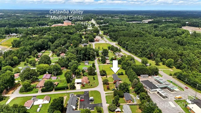 an aerial view of multiple house