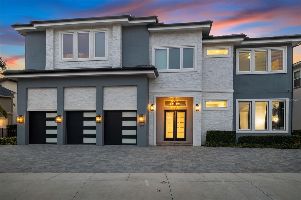 a front view of a house