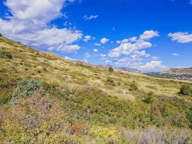 a view of an outdoor space and mountain view