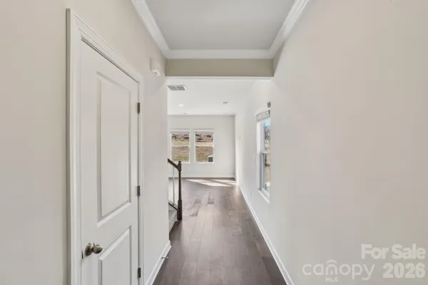 a view of hallway with stairs
