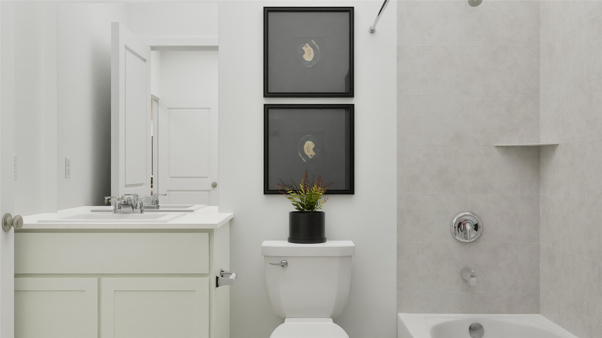 1614 Windrose Bend Angleton, TX 77515 - Photo 23 of 24 a bathroom with a sink a toilet and shower