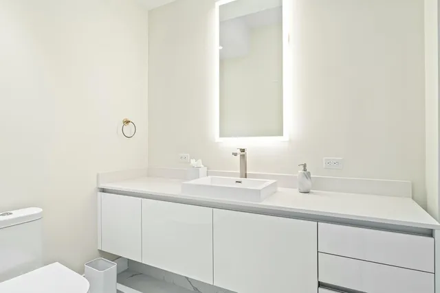 a bathroom with a sink and a toilet