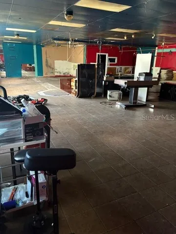 a view of a storage and utility room