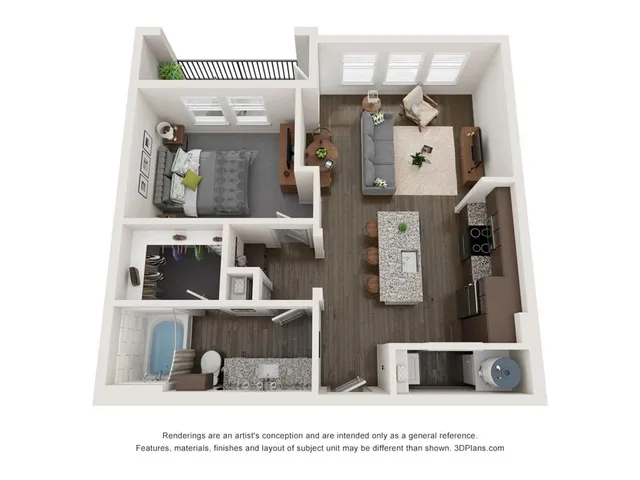 a living room with furniture and a mirror