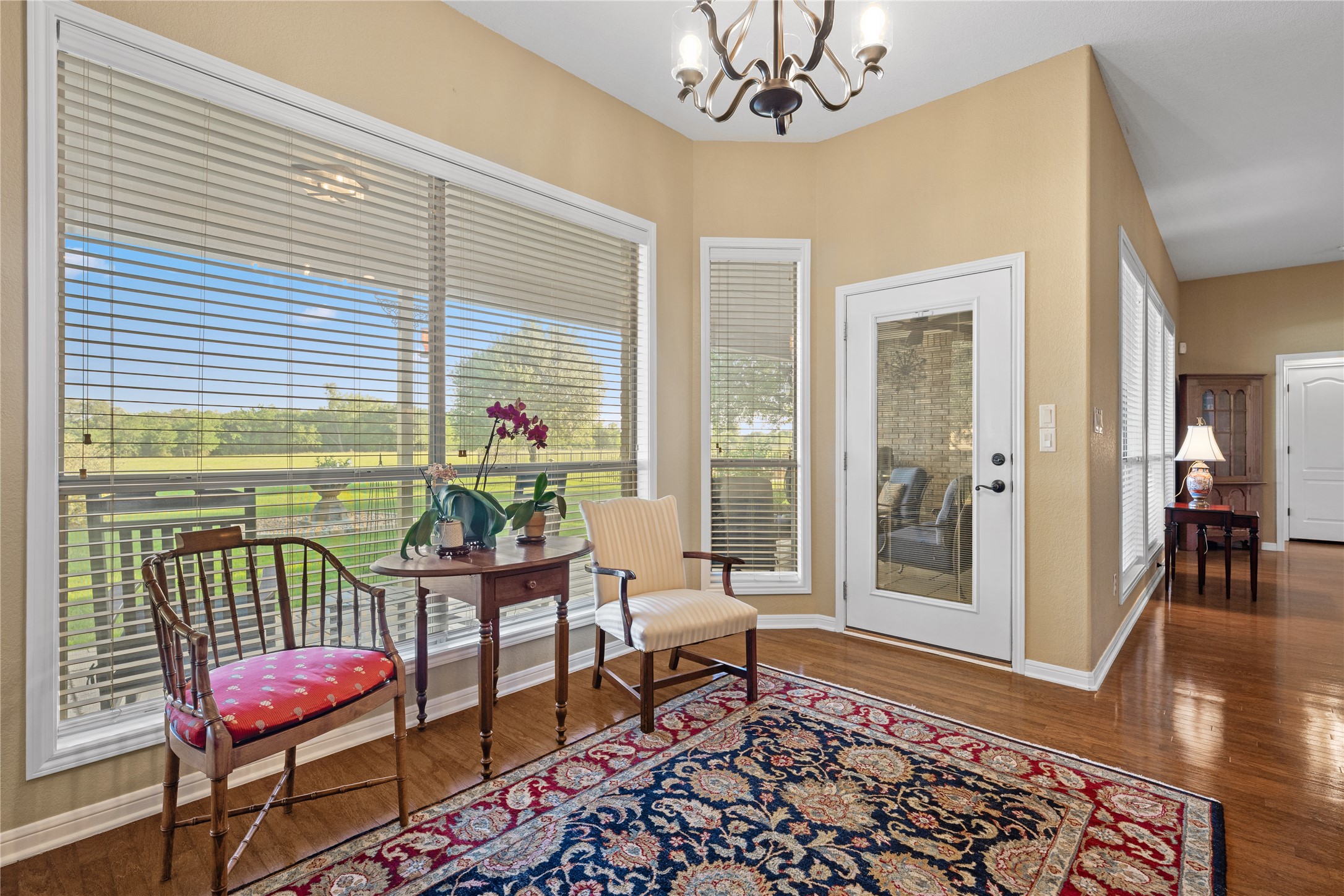 266 Courtnee's Way Georgetown, TX 78626 - Photo 16 of 40 Open to the living room and kitchen with wood flooring and fantastic backyard views.