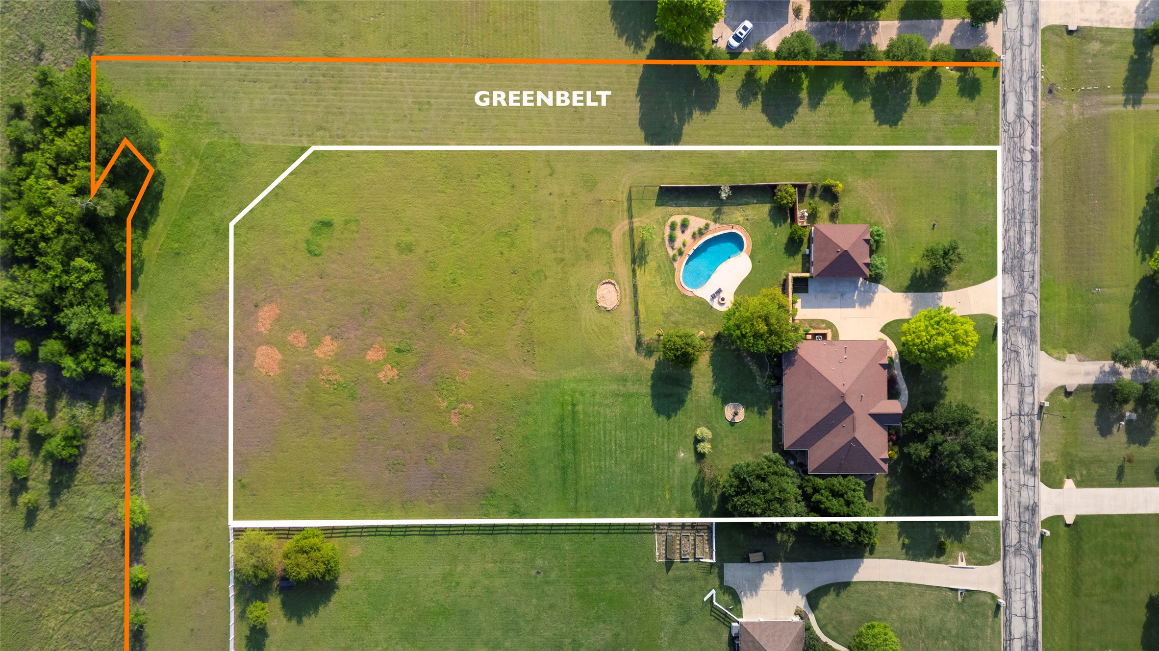 266 Courtnee's Way Georgetown, TX 78626 - Photo 36 of 40 Pool - 2 acres - Surrounded on 2 sides by an additional Greenway - Greenbelt lot.