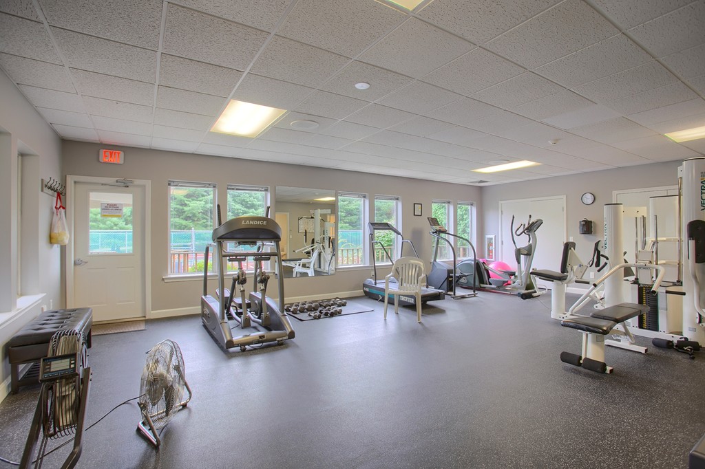 914 Ridgefield Circle, Unit B Clinton, MA 01510 - Photo 27 of 30 a view of a room with gym equipment