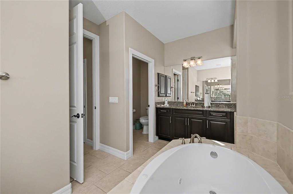 1736 Suzi Street Punta Gorda, FL 33950 - Photo 41 of 80 a bathroom with a tub a sink and a large mirror
