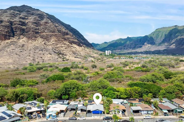 a view of city and mountain