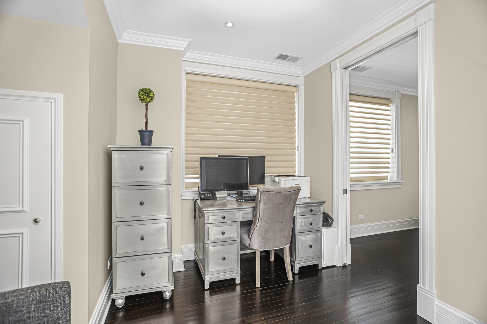 1302 North Ritchie Court Chicago, IL 60610 - Photo 21 of 31 a workspace with furniture and wooden floor