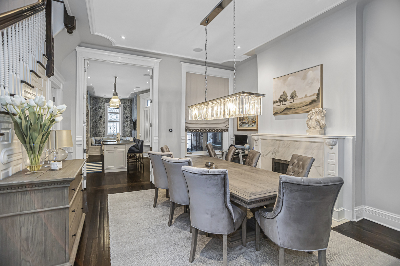 1302 North Ritchie Court Chicago, IL 60610 - Photo 6 of 31 a view of a dining room with furniture window and wooden floor