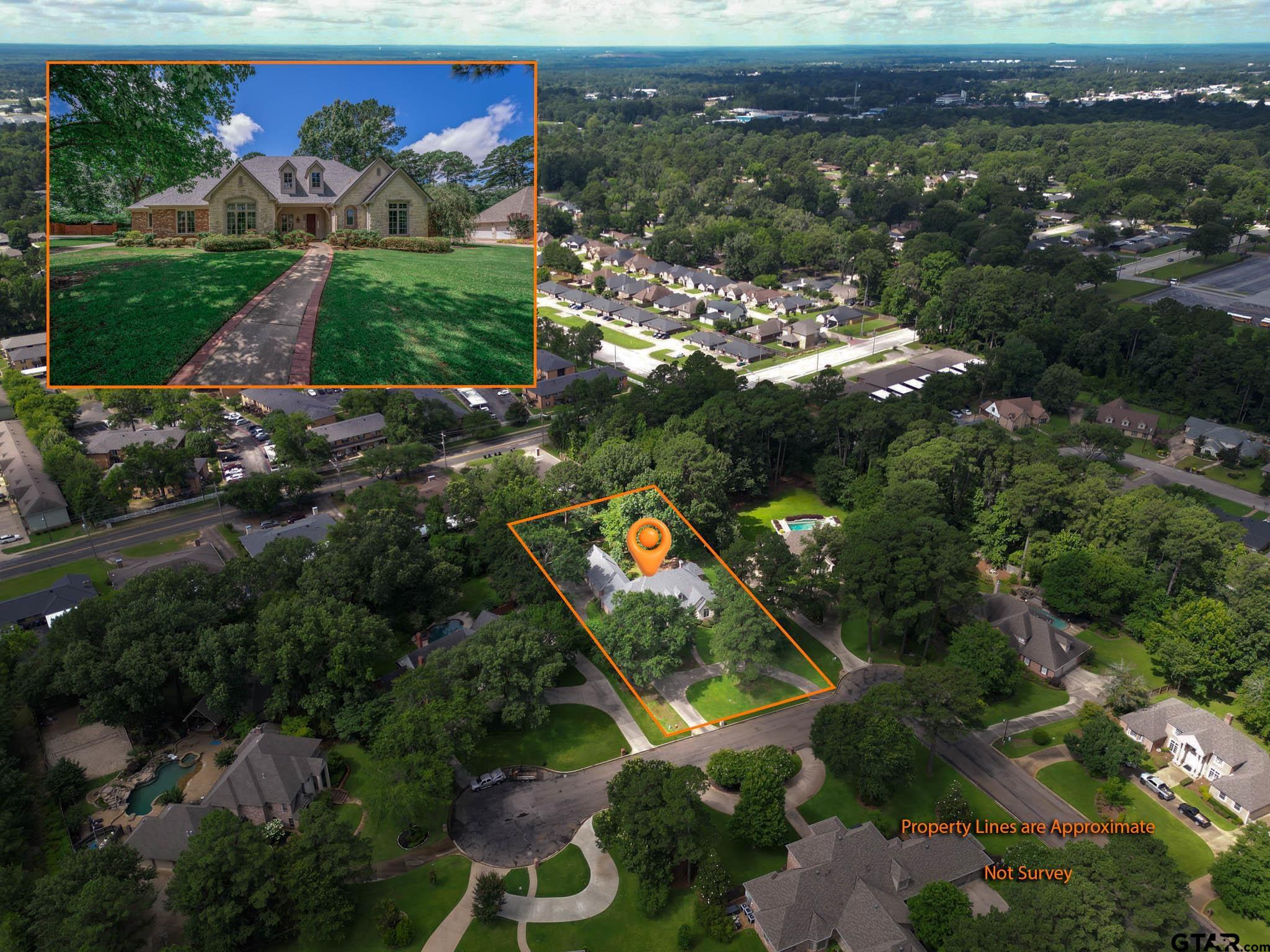 7 Summer Creek Way Longview, TX 75604 - Photo 48 of 48 an aerial view of residential houses with outdoor space and trees