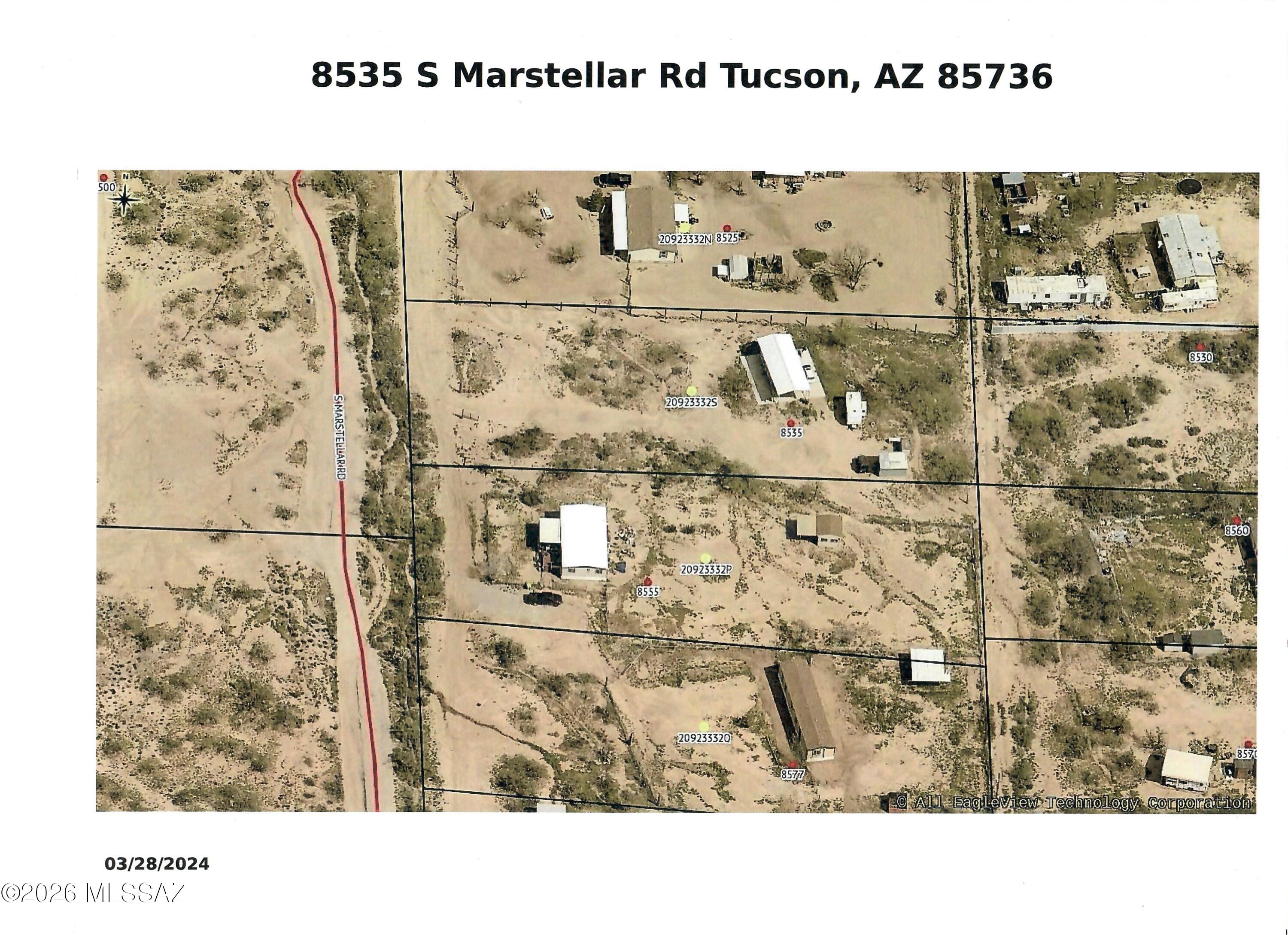 8535 South Marstellar Road Tucson, AZ 85736 - Photo 31 of 31 Ariel jpg of 8535 S Marstellar Rd Tucso