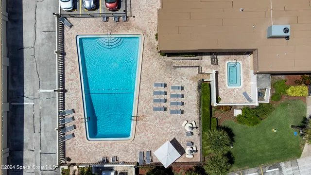 an aerial view of a house with a house