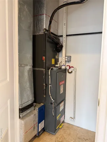 a close view of water heater room