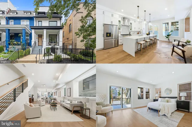 a view of living room kitchen with furniture and wooden floor