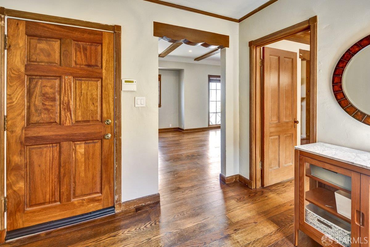 1770 17th Avenue San Francisco, CA 94122 - Photo 7 of 31 a view of an entryway with wooden floor