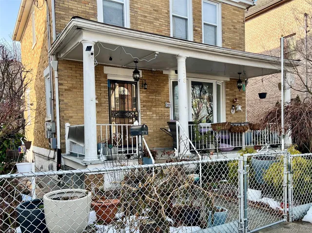 front view of a house with a porch