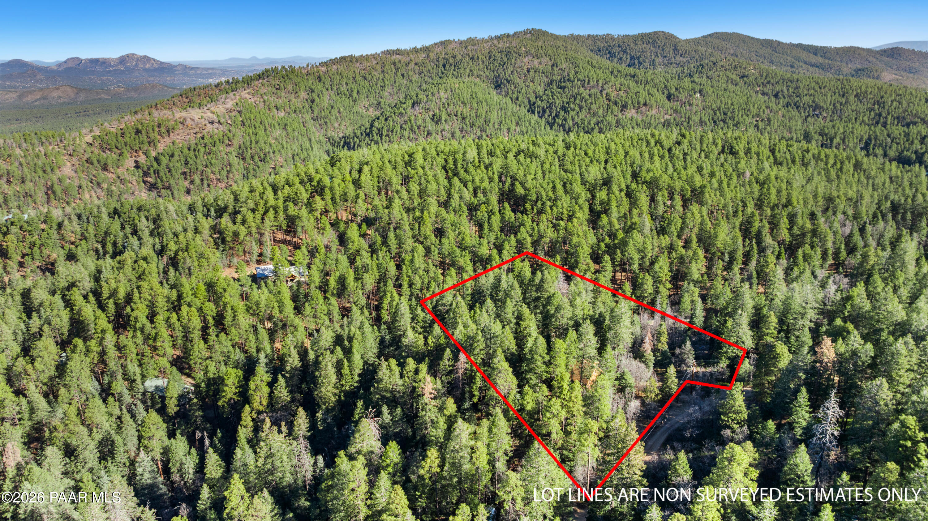 8520 South Hoot Owl Ridge Drive Prescott, AZ 86303 - Photo 24 of 25 a view of a forest with a mountain