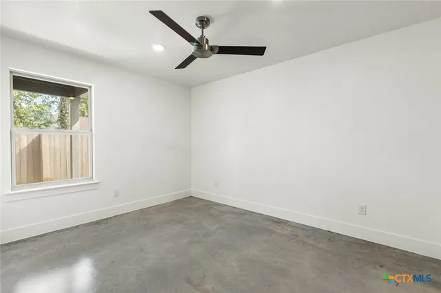 an empty room with a window