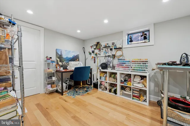 a view of a workspace with furniture