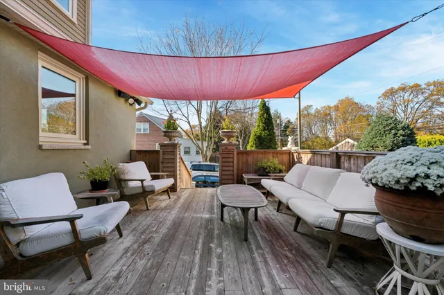 a outdoor living space with furniture and outdoor view