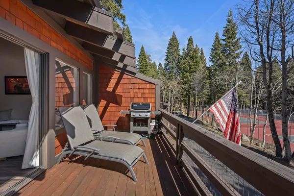 a view of outdoor space with seating