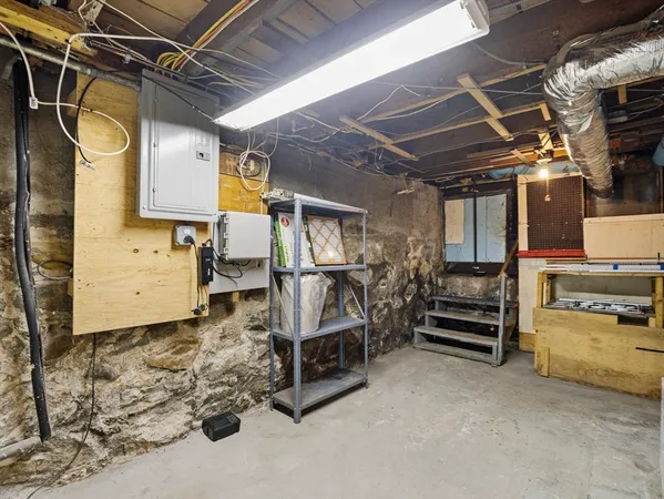 a view of storage and utility room