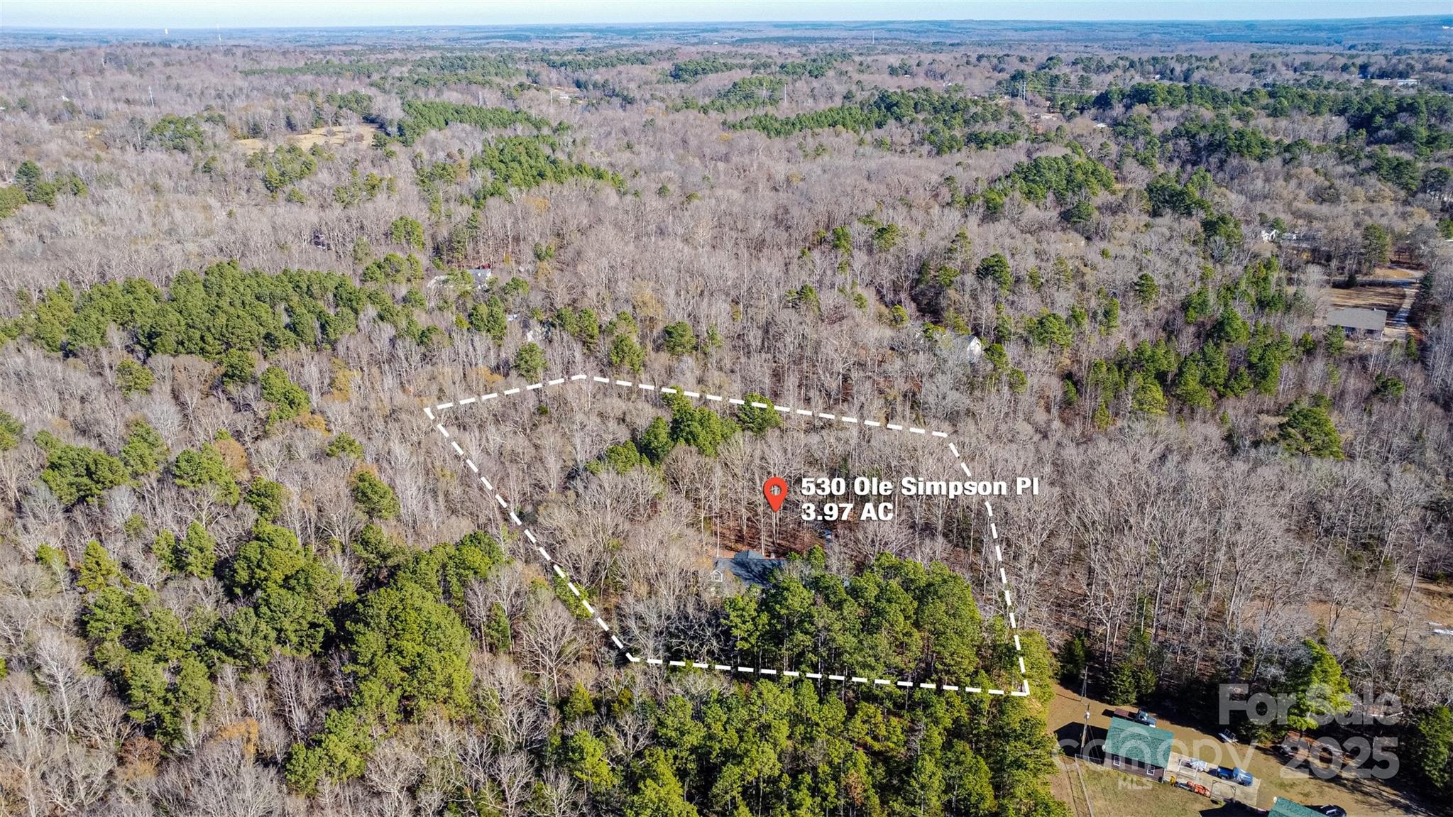 530 Ole Simpson Place Catawba, SC 29704 - Photo 35 of 36 an aerial view of a houses with a lush green hillside
