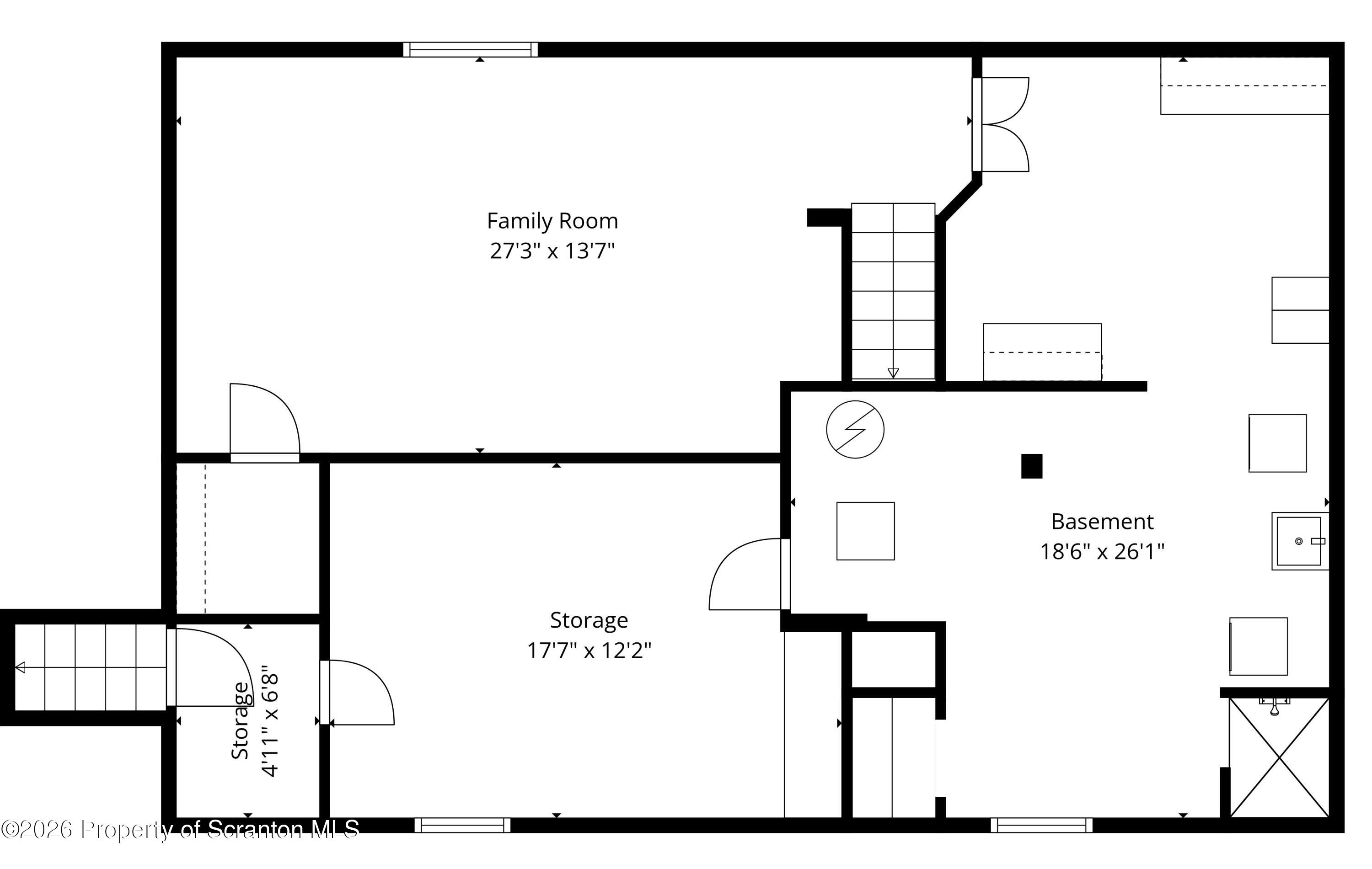 326 Main Street Eynon, PA 18403 - Photo 42 of 43 basement floor plan