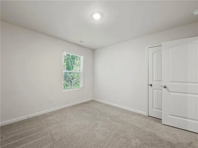 an empty room with a window