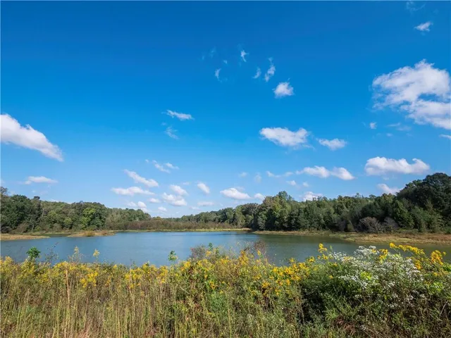 a view of lake with mountain