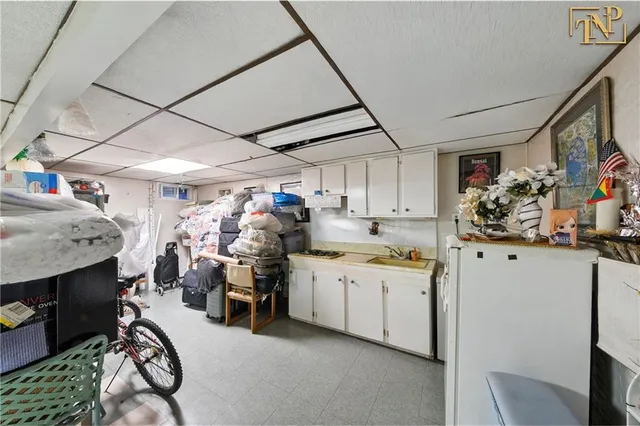 a storage room with washer and dryer