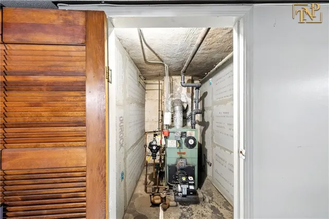 a view of a hallway with a glass door