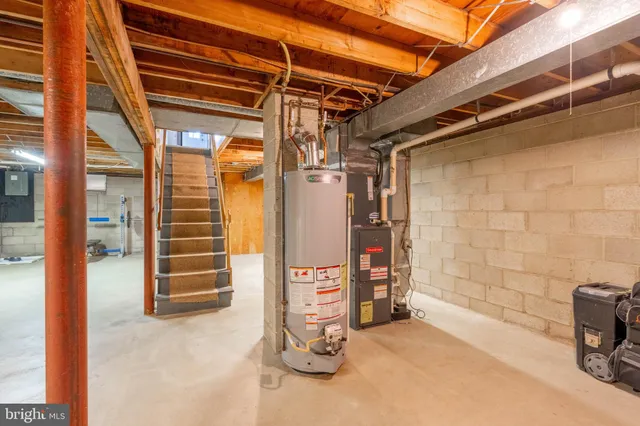 a view of storage and utility room