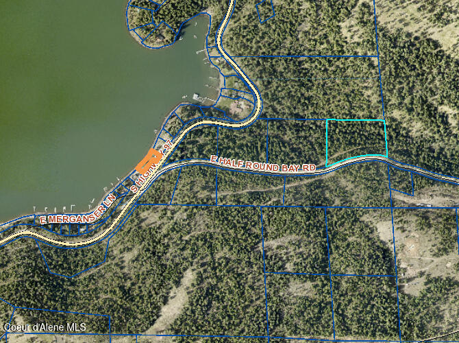 Nna East Half Round Bay Road Harrison, ID 83833 - Photo 2 of 9 Dubois Lot 5 Aerial Outline includes 250