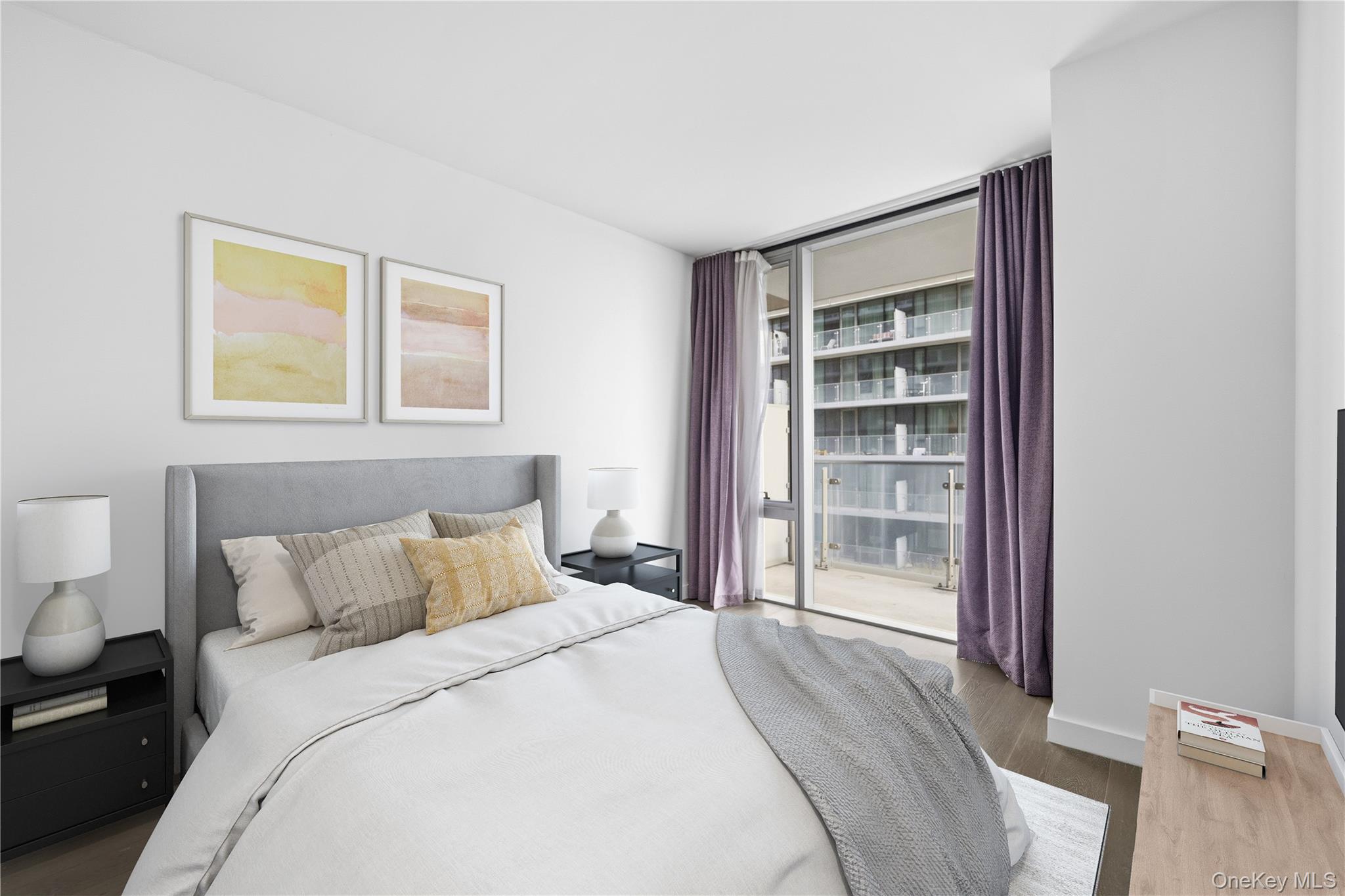 131-03 40 Road, Unit 11Q Queens, NY 11354 - Photo 7 of 31 a bedroom with a bed and a closet