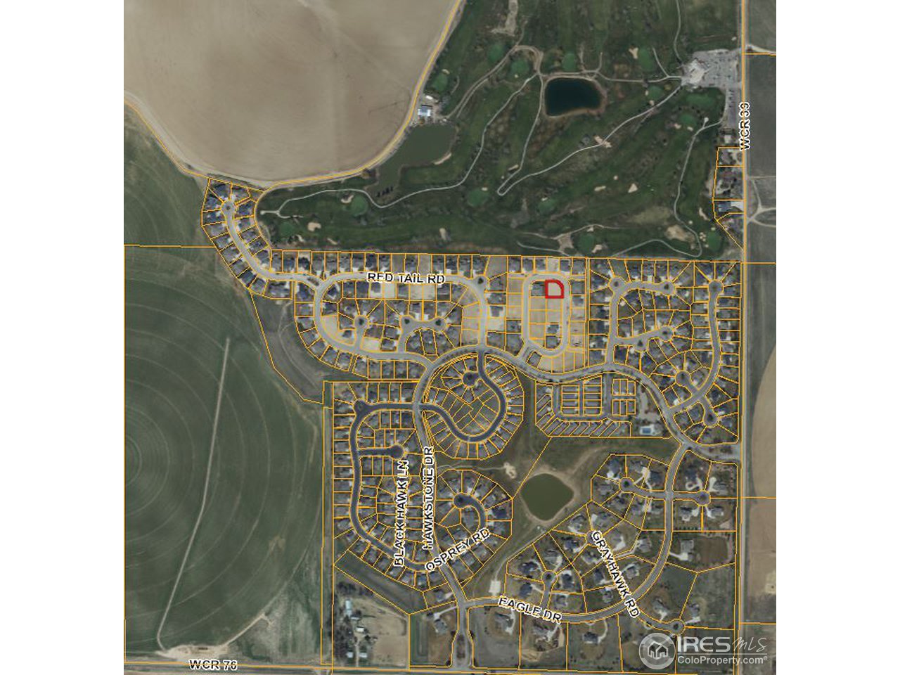 1550 Prairie Hawk Road Eaton, CO 80615 - Photo 12 of 12 Birds Eye of Hawkstone, Eaton Country Club and Lot