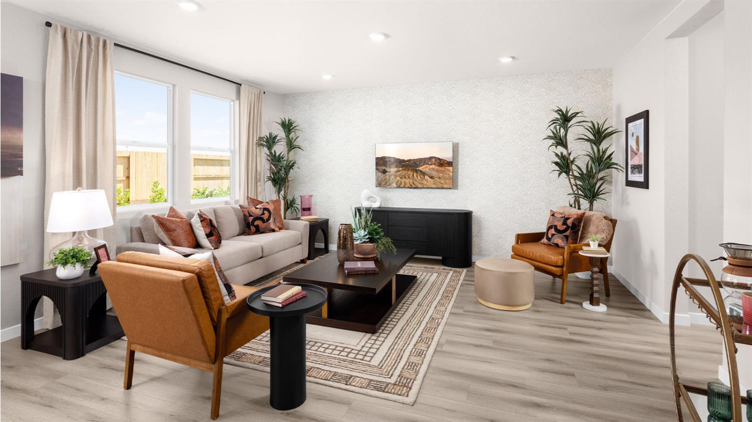 2922 Porcelain Street Lincoln, CA 95648 - Photo 4 of 14 a living room with furniture a fireplace and a potted plant