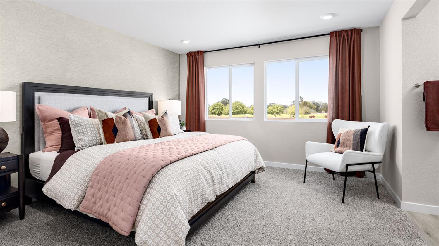 2922 Porcelain Street Lincoln, CA 95648 - Photo 6 of 14 a spacious bedroom with a bed and a large window